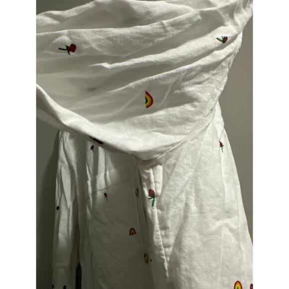 Scott Csoke for Anthropologie Romy Relaxed Button Down Small white rainbow roses - Picture 6 of 8